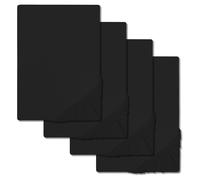 Set di 4 lenzuola con angoli CloudComfort Basic in jersey stretch nero 120 x 200 cm (4 pezzi), schwarz