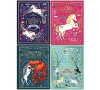 Set di 4 libri della collezione The Magical Unicorn Society (manuale ufficiale [copertina rigida], L'unicorno d'oro [copertina rigida], Miti e mostri degli unicorni [copertina rigida], libro da color