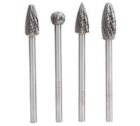 Set di 4 limette rotative per taglio, limette rotative in acciaio al tungsteno con gambo da 6 mm per la lavorazione dei metalli, frese in carburo di precisione per foratura e