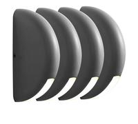 Set di 4 luci da parete per la casa, faretti da esterno, lampade in un set che include lampadine a LED