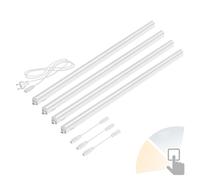 ledscom.de Set di 4 luci LED sottopensile Rigel, ciascuna di 87,3 cm, temperatura di colore regolabile /, 39,7W, ciascuna di 1122lm