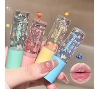 Set di 4 lucidalabbra, idratante, trasparente, a lunga durata, finitura lucida con particelle brillanti, rivitalizzante per labbra secche