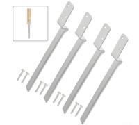 Set di 4 manicotti di ancoraggio a terra in acciaio zincato, con viti, resistenti alle intemperie, per altalene in legno, torri da gioco, strutture da arrampicata e giardino, montaggio semplice senza