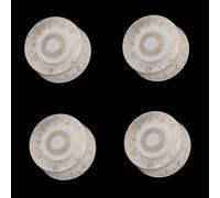 Set di 4 manopole di controllo colorate per chitarra, stile cappello a cilindro per LP per chitarre elettriche SG, parti di ricambio per tono del volume (bianco)