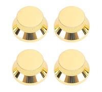 Set di 4 manopole per chitarra in metallo di alta qualità, manopole di controllo del volume e del tono per chitarra elettrica in stile ST, potenziometro da 6 mm, parti di ricambio (Argento) (Nero)