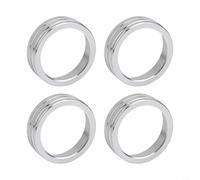 Set di 4 manopole per climatizzatore in lega di alluminio argentate compatibili con Volvo XC60 S60 S80 V40 2011-2017 Audio manopola copertura accessori interni antiscivolo design moderno facile