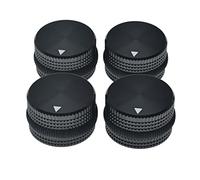 Set di 4 manopole potenziometro a vite in alluminio, 25 x 15,5 mm, metallo, universale con indicatore per chitarra, basso