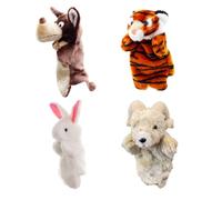 Set di 4 marionette a mano con animali, per bambini, giocattolo per bambini, perfetto per narrare storie, insegnare giochi di ruolo