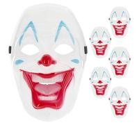 Set di 4 maschere per Halloween, colore argento e oro, 16,5 x 14,5 cm, mezze maschere per cosplay con teschio, costume horror (set da 6 maschere da pagliaccio)