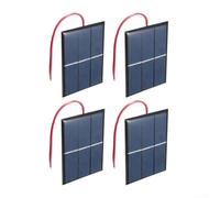 Set di 4 mini celle a pannello solare da 1,5 V, 0,65 W, 60 x 80 mm, in polisilicio, per la ricarica di batterie, dimostrazioni educative