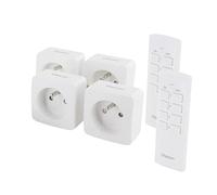 Set di 4 mini prese On/Off con 2 telecomando