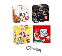 Set di 4 mini set di scatole in metallo, le uova sono fatte + punto + Crazy Birds + Go Nuts in francese + 1 Decap Blumie