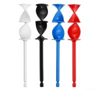 Set di 4 miscelatori per vernice con asta di prolunga da 15 cm, miscelatore esagonale in resina epossidica da 0,6 cm per trapano, palette di miscelazione in plastica, per malta per malta, design a