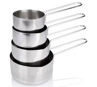 Set di 4 misurini da cucina in acciaio.