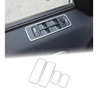 Set di 4 modanature adesive cromate per alzacristalli, in plastica ABS (argento)