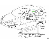Set di 4 modanature per cinture di sicurezza per finestrini anteriori e...