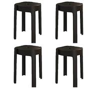 Set di 4 moderni sgabelli in plastica che volano sedie da bar di nidificazione design con connessione a forma e piedi anti -slip ideali per i supporti per uffici per la cucina di casa fino a 150 kg