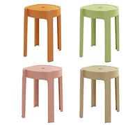 Set di 4 moderni sgabelli in plastica che volano sedie da bar di nidificazione design con connessione a forma e piedi anti -slip ideali per i supporti per uffici per la cucina di casa fino a 150 kg