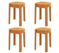 Set di 4 moderni sgabelli in plastica che volano sedie da bar di nidificazione design con connessione a forma e piedi anti -slip ideali per i supporti per uffici per la cucina di casa fino a 150 kg