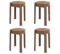 Set di 4 moderni sgabelli in plastica che volano sedie da bar di nidificazione design con connessione a forma e piedi anti -slip ideali per i supporti per uffici per la cucina di casa fino a 150 kg