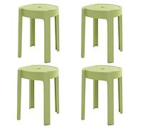 Set di 4 moderni sgabelli in plastica che volano sedie da bar di nidificazione design con connessione a forma e piedi anti -slip ideali per i supporti per uffici per la cucina di casa fino a 150 kg