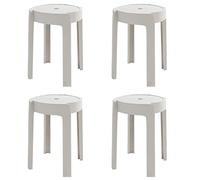 Set di 4 moderni sgabelli in plastica che volano sedie da bar di nidificazione design con connessione a forma e piedi anti -slip ideali per i supporti per uffici per la cucina di casa fino a 150 kg