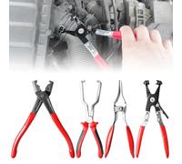 Set di 4 morsetti per auto: pinze di serraggio - kit di strumenti di serraggio con morsetto per la rimozione del tubo, morsetto per tubo di benzina, morsetto tipo Clic & Clic-r