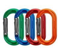 Set di 4 Moschettoni Ovali Compatti Treemagineers Tech-Table-Snapgates - Carabiner Perfe, Colori Assortiti, 200g