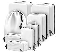 Set di 4 o 8 cubi da viaggio a compressione, salvaspazio, design brevettato HybridMax a doppia capacità, cubi comprimibili di lusso per valigia, per viaggi, grandi, piccoli e medi, 8-piece