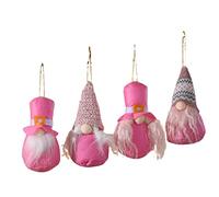 Set di 4 ornamenti natalizi per albero casa festa decorazione interna esterna peloso Babbo Natale regalo di Capodanno ornamenti di Natale peluche