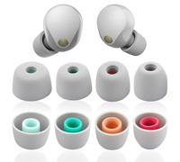 Set di 4 paia di gommini di ricambio in silicone compatibili con Sony WF-1000XM5/WF-1000XM4/WF-SP800N/WF-C500/WF-C700N, in morbido silicone (XS/S/M/L, grigio)