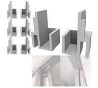 Set di 4 paia di guide per porta dello spazio scorrevole, anteriore e posteriore, 4 G10 + 4D10, ricambio compatibile con binari formali OPTIMUM BRICO DEPOSITO LEROY MERLIN CASTORAMA MR fai da te ecc