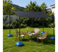 Set di 4 pali portatili per tende da sole, regolabili, resistenti, per cortili, giardini, gambe forti per tende da sole per uso esterno