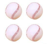 Set di 4 palle da baseball professionali per allenamento e partite, palline rigide da 22,9 cm con punti rossi classici, ideali per campi, palestre scolastiche e riunioni in giardino