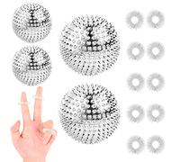 Set di 4 palline per agopressione con 10 anelli per agopressione, anelli per agopressione, anelli per agopressione magnetici, piccole abilità borderline, set di palline per massaggi per alleviare lo