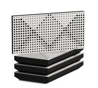 Set di 4 Pannelli acustici orizzontali stretti per assorbimento e diffusione sonori | 25x50cm | Assorbimento - Diffusione - Riflessione - Insonorizzazione | [WILDS-H - 33mm | Bianco]