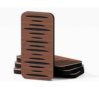 Set di 4 Pannelli acustici stretti per l'assorbimento e la diffusione del suono | 46x23 cm | Diffusione - Riflessione - Insonorizzazione | Colore delle piastre: [COLUMBIA-18 | Noce]