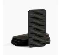Set di 4 Pannelli acustici stretti per l'assorbimento e la diffusione del suono | 46x23 cm | Diffusione - Riflessione - Insonorizzazione | Colore delle piastre: [WAVE-18 | Nero]