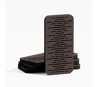 Set di 4 Pannelli acustici stretti per l'assorbimento e la diffusione del suono | 46x23 cm | Diffusione - Riflessione - Insonorizzazione | Colore delle piastre: [WAVE-18 | Wengé]