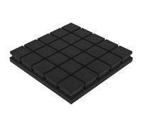 Set di 4 pannelli in schiuma fonoassorbente | Imbottitura acustica per pareti | Piastrelle isolanti per studi di registrazione | Trattamento acustico | Modello: (Square, Spessore: 70mm)