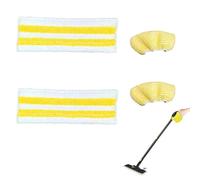 Set di 4 Panni in Microfibra per Pulitore a Vapore Karcher EasyFix, 2 per Bocchetta Pavimento e 2 per Bocchetta Manuale, Adatti a SC1 SC2 SC3 SC4 SC5, Sostituzione Ideale