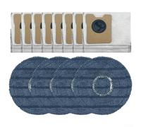Set di 4 panni per mocio e 8 sacchetti per la polvere compatibili con Eufy per aspirapolvere Omni C20, parti di ricambio progettate per un funzionamento costante del vuoto