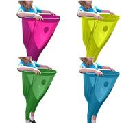 Set di 4 pantaloni da nonna da gioco all'aperto con 2 palline rimbalzanti, divertenti pantaloni da nonna giganti ed elastici, giochi per riunioni di famiglia per bambini e adulti