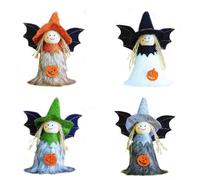 Set di 4 peluche di Halloween, simpatici angeli e zucche 3D, per bambole, regalo per bambini, decorazione