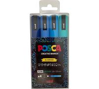 Set Di 4 Pennarelli Posca Blu Toni Uni
