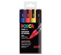 Set di 4 pennarelli Uni-Ball Posca PC-5M 1,8-2,5 mm colori base