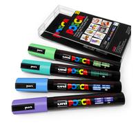 Set Di 4 Pennarelli Uni Posca PC-5M In Astuccio Di Plastica