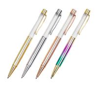 Set di 4 Penne a Sfera a Scatto,Diversi in Colori Assortiti, Idea Regalo per Amici, Colleghi, Ringraziamento o Addio, Penna a Sfera Stilo Inchiostro Nero,per Uomini, Donne, Scuola, Ufficio, Casa