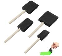 Set di 4 pennelli in spugna con manico in legno, 4 misure