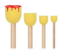 Set di 4 pennelli in spugna per pittura set di pennelli rotondi, spugnette per pennelli, per pittura artigianato in ceramica fai da te strumenti per la pittura fai da te, giallo